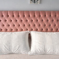 Respaldo de cama Emmy pana rosa 1,60 mts – Tienda de Banquitos