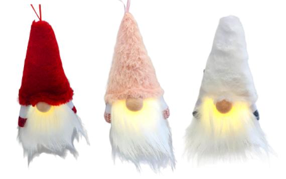 Gnomo colgante con luz LED - 3 cuotas sin interés