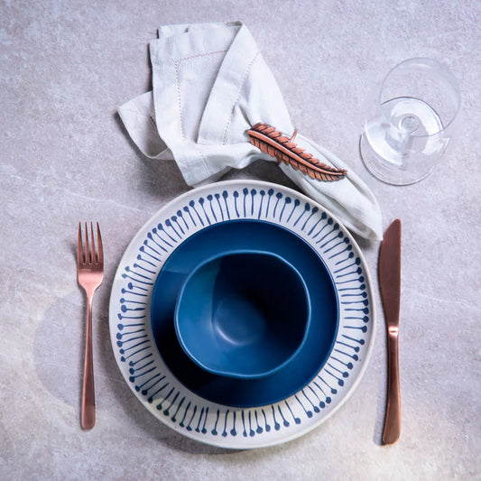 Bowl color azul en ceramica con descuento durante el hotsale 2025