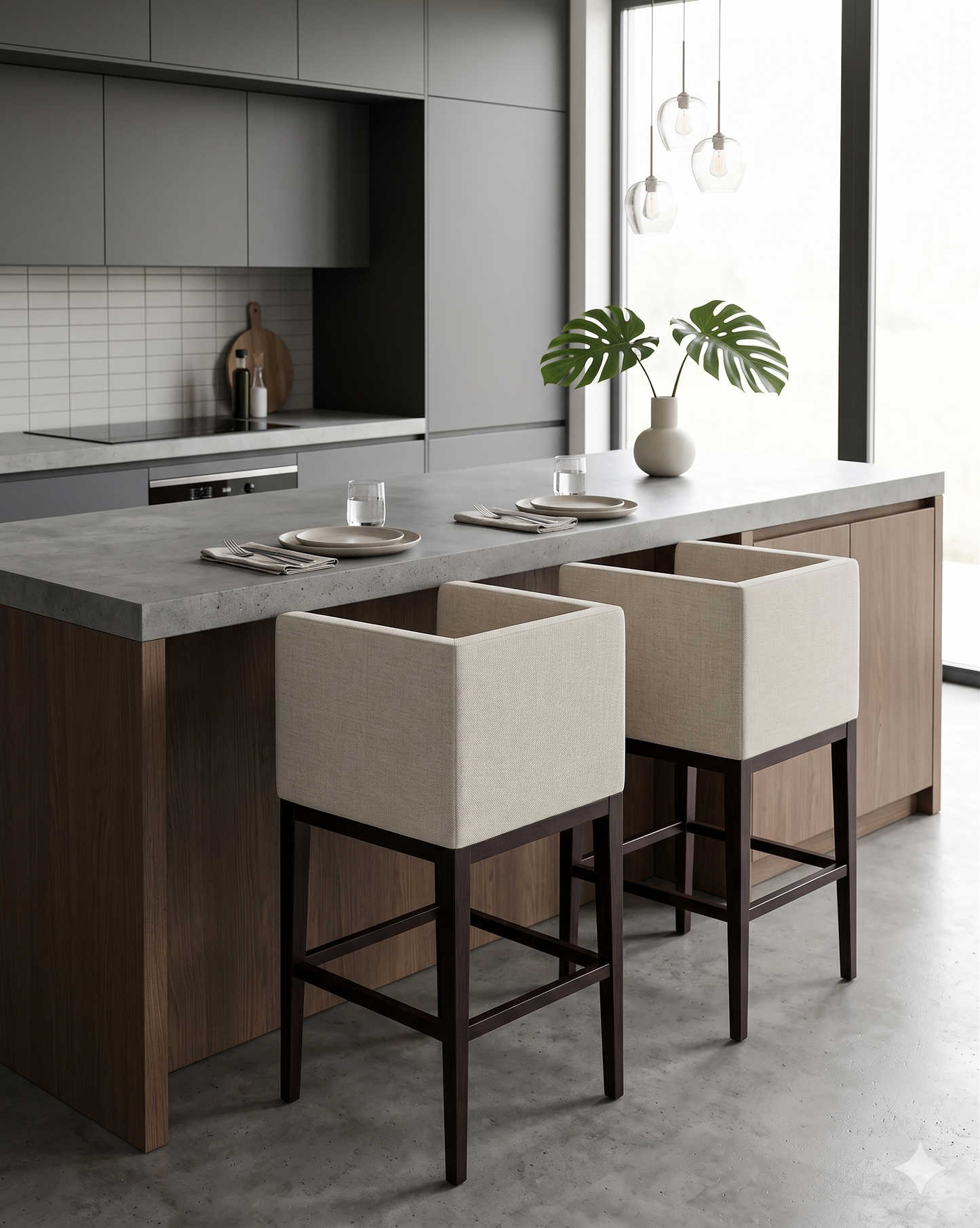 Banqueta Alta Pitanga render – Patas de madera | Tienda de Banquitos