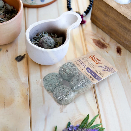 Bombas Defumadoras de Lavanda & Romero X4 - RELAJACIÓN - Aqui y Ahora - 3 cuotas sin interes