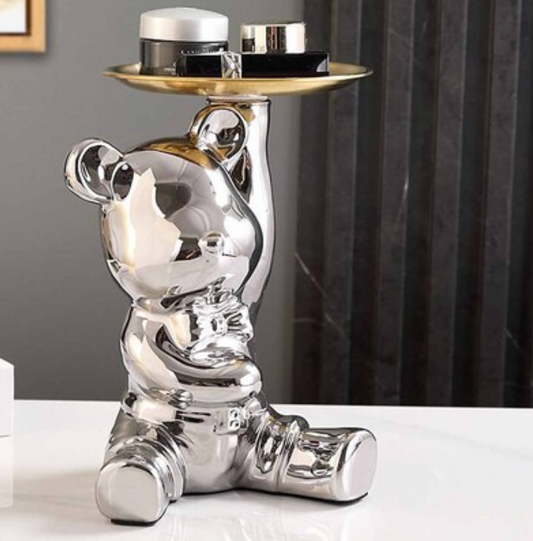 Bandeja Decorativa Osito Platinum Glam - 3 cuotas sin interes