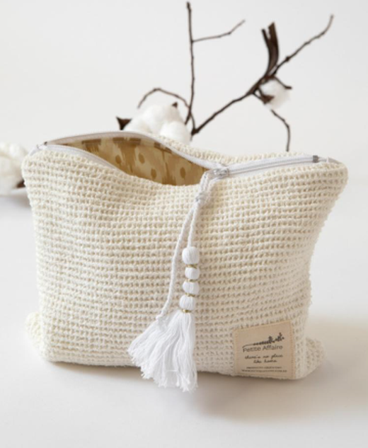Necessaire Off White – Detalle de la textura