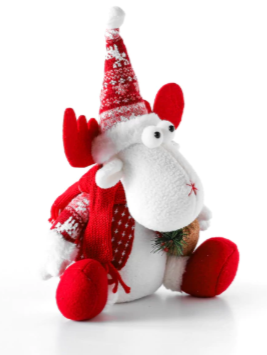 COLECCIÓN 2025 Adorno Reno Blanco Sentado - 3 cuotas sin interés