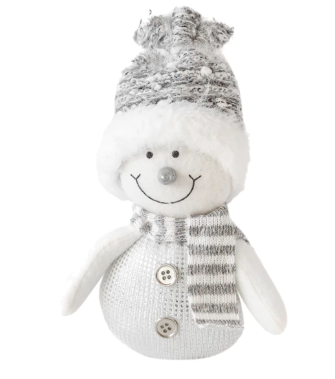 COLECCIÓN 2025 Adorno Colgante Muñeco de nieve Plateado - 3 cuotas sin interés