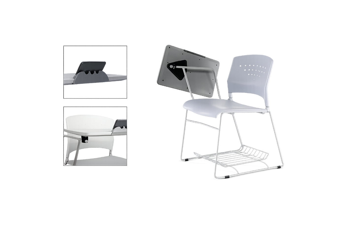 Silla de Capacitación BORA con Pupitre Archivos Activos
