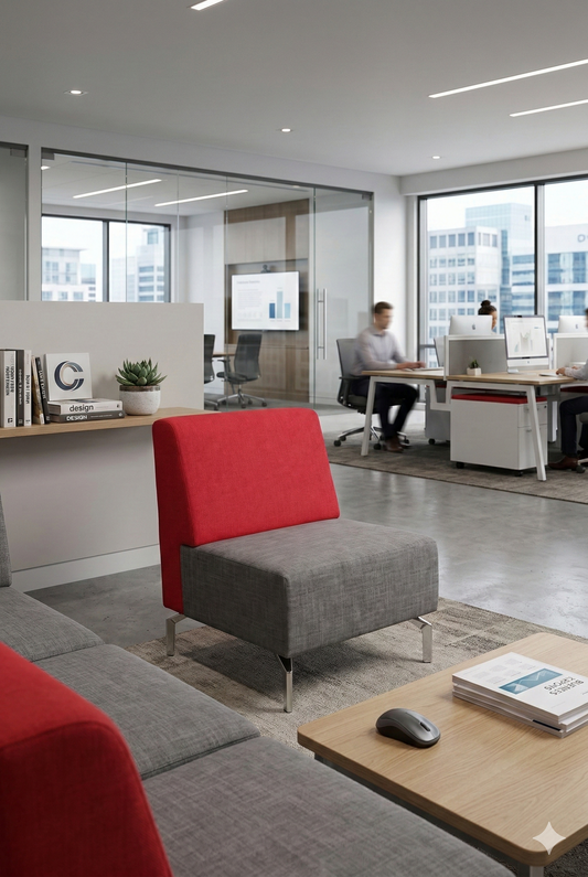 Soft Seating Fit TDB en entorno corporativo, módulo compacto y versátil