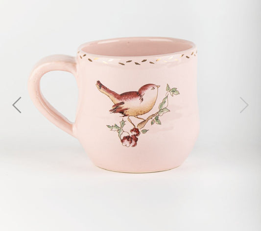 Taza pajaritos Elsata en uso con infusión - diseño delicado