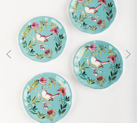 Plato playo de pajaritos - Set x4 - 3 cuotas sin interés