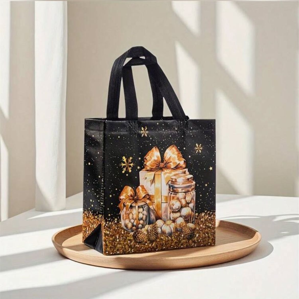 COLECCIÓN 2025 - Bolsita navideña dorada - 3 cuotas sin interés