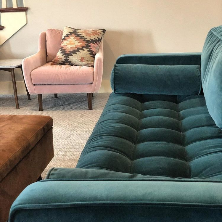 Sillón Esquinero Bambu Velvet con Chaise