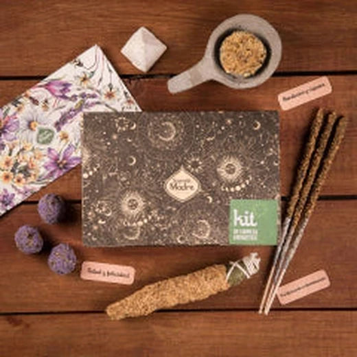 Kit limpieza energética Sagrada Madre con pirámide energética y sahumerios artesanales