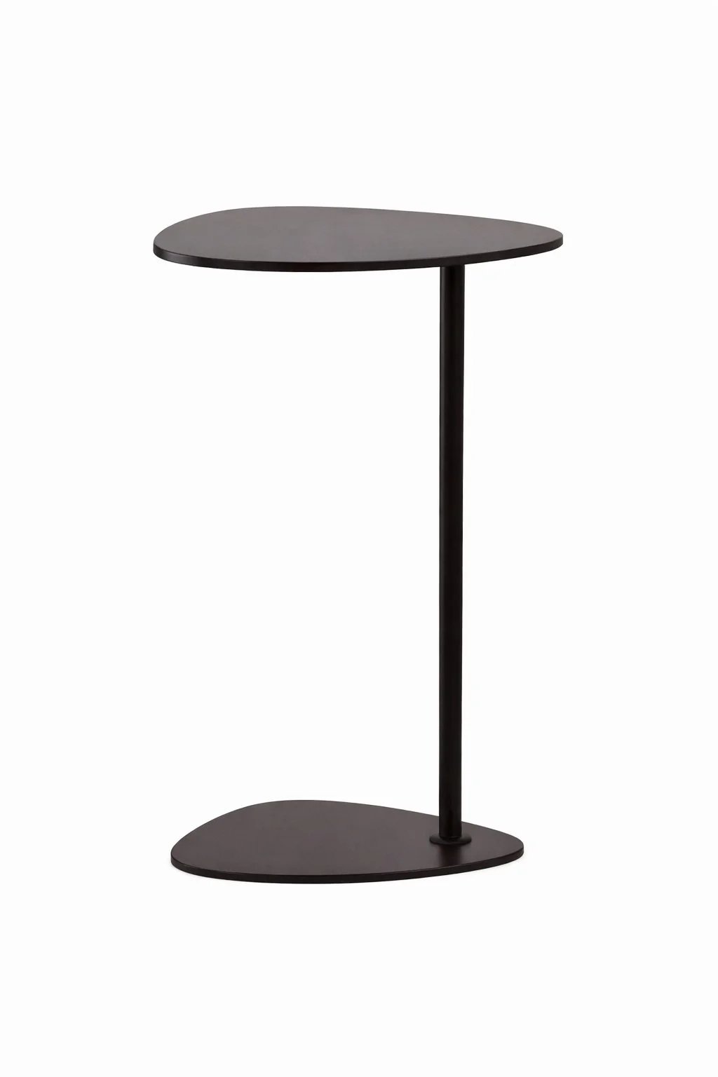 Mesa de arrime TB-12 de Archivos Activos negra, con tapa orgánica y columna fina