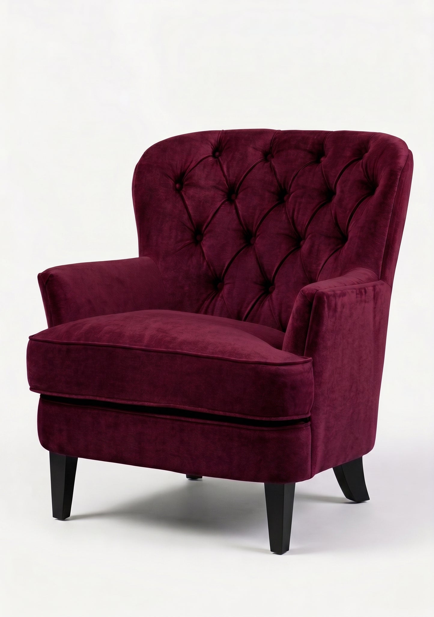 Sillón Esmeralda de un cuerpo en pana antimanchas color Obispo — Tienda de Banquitos