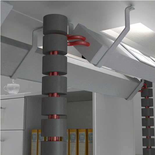 El Sistema de cableado de Grupo(a)2 brinda soluciones integrales para la gestión de cables en la mesa, como pasacable y tapas rebatibles de electrificación integrada.