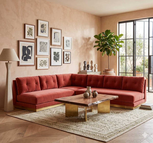 Sillón esquinero Escandinavo Cardiff – sofá en L nórdico a medida | Tienda de Banquitos