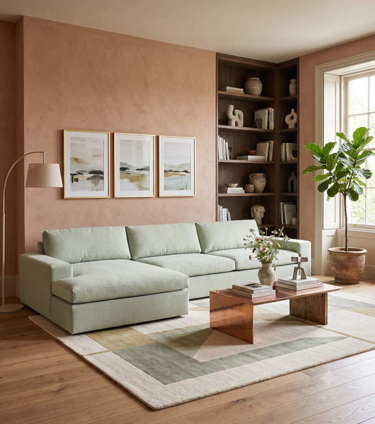 Sillón esquinero Victoria – sofá en L sofisticado tapizado a medida | Tienda de Banquitos