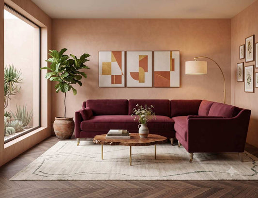 Sillón esquinero Leonelle – sofá en L de diseño refinado a medida | Tienda de Banquitos