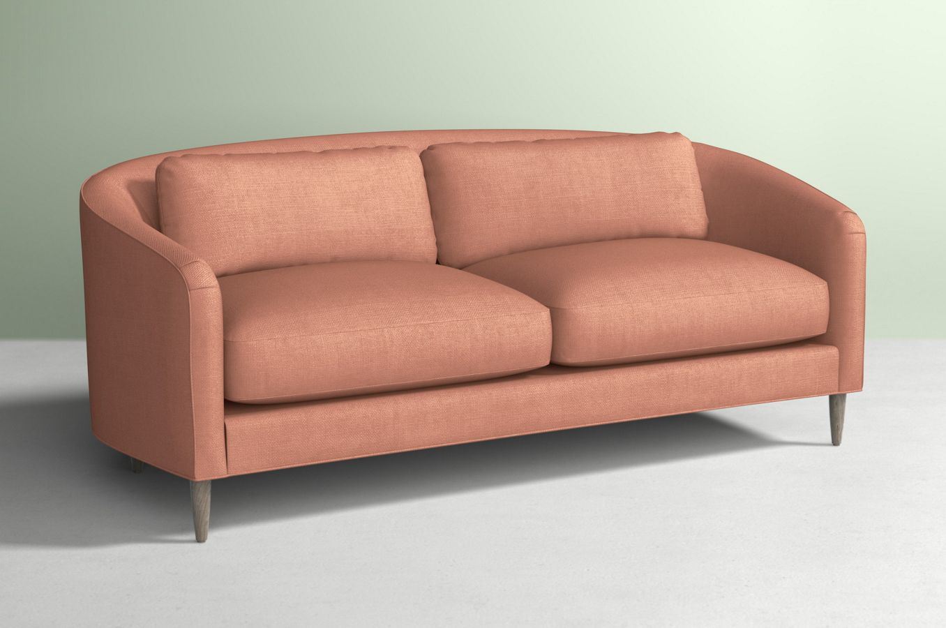 Sillón de dos cuerpos color salmón