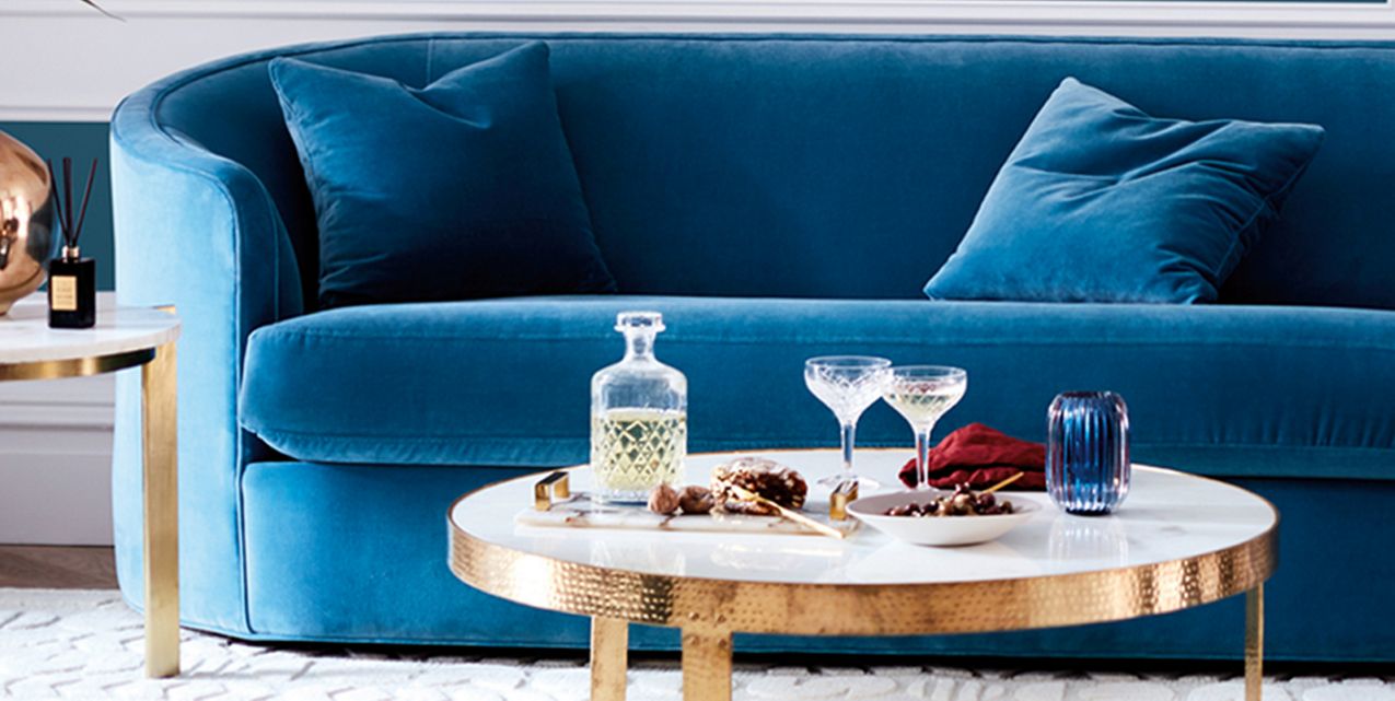 Sillón moderno color azul