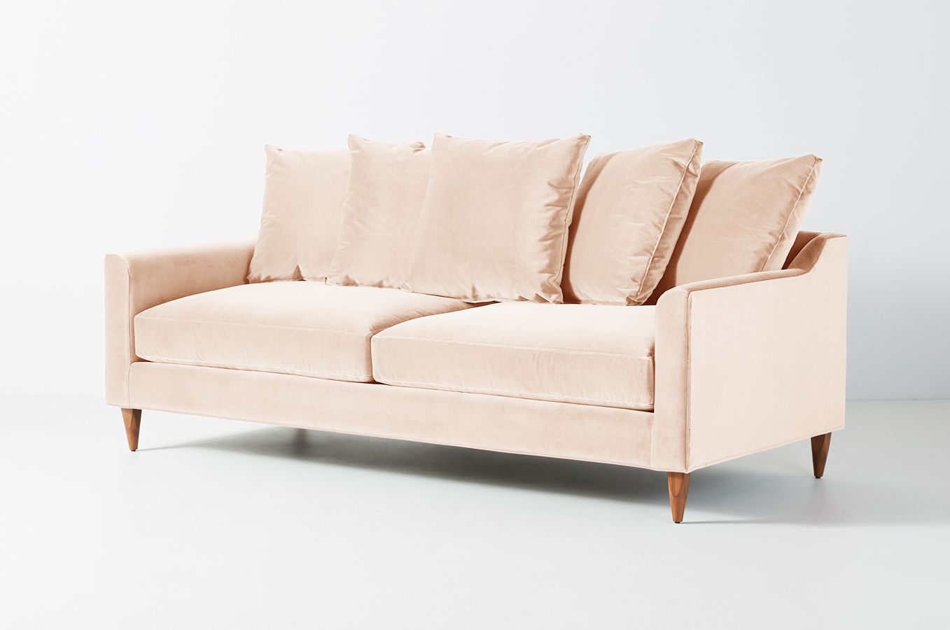 Sillón de dos cuerpos moderno color rosa claro