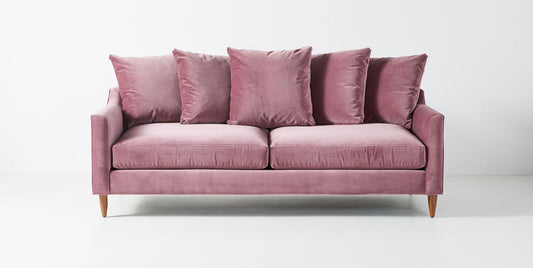 Sillón de dos cuerpos moderno color rosa