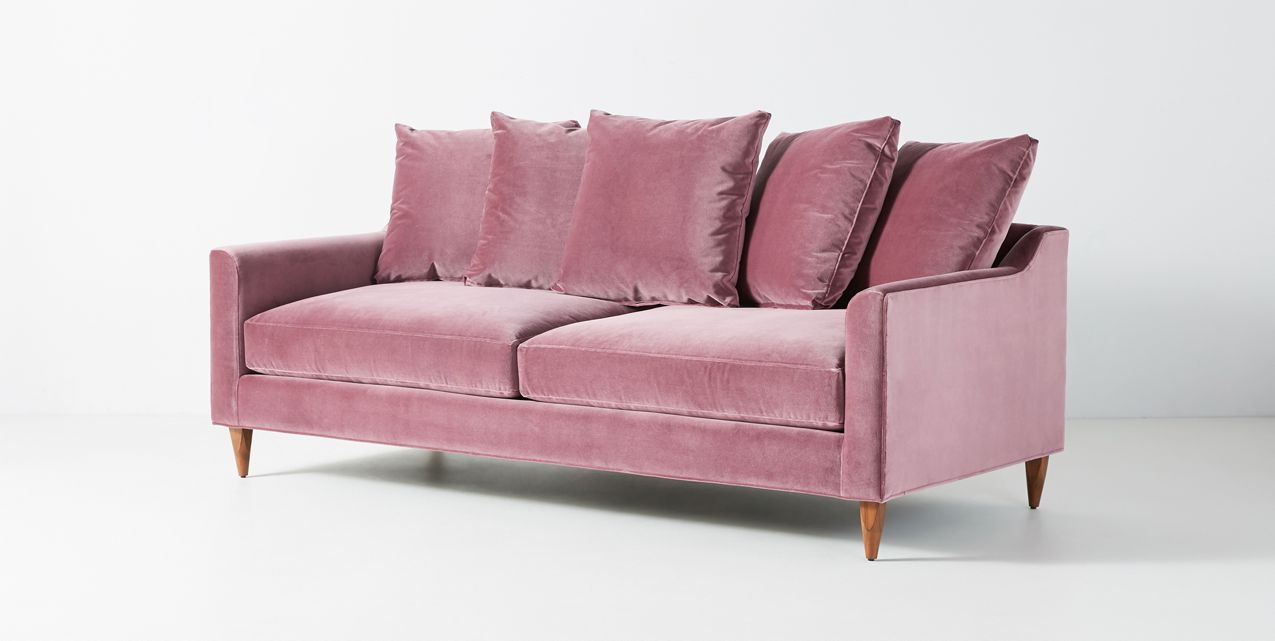 Sillón de dos cuerpos moderno color rosa