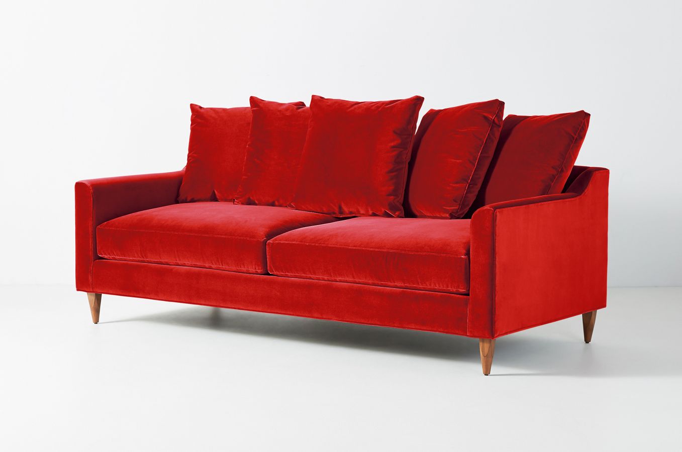 Sillón de dos cuerpos moderno color rojo