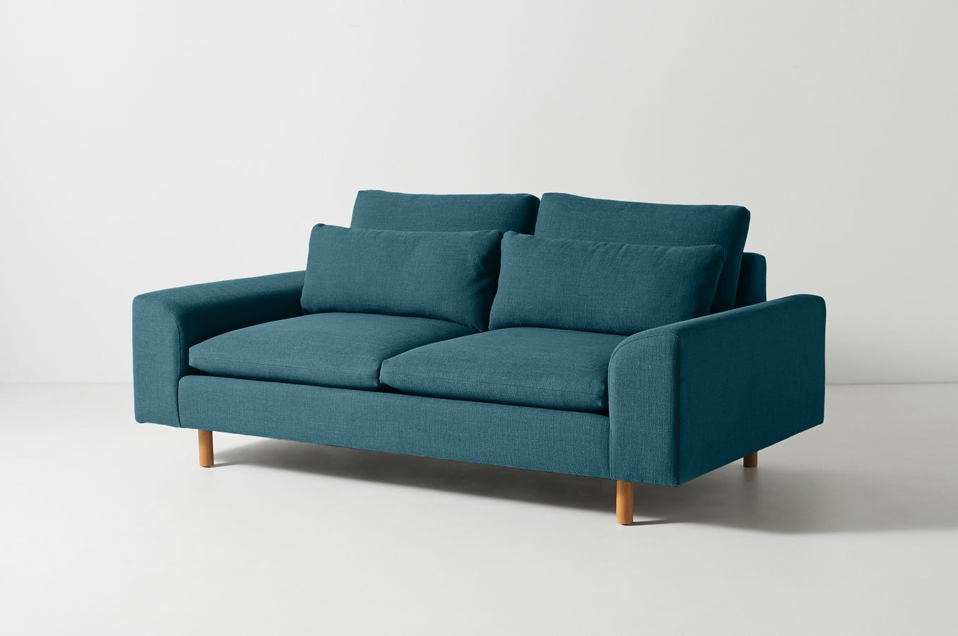 Sillón de dos cuerpos moderno color verde azulado