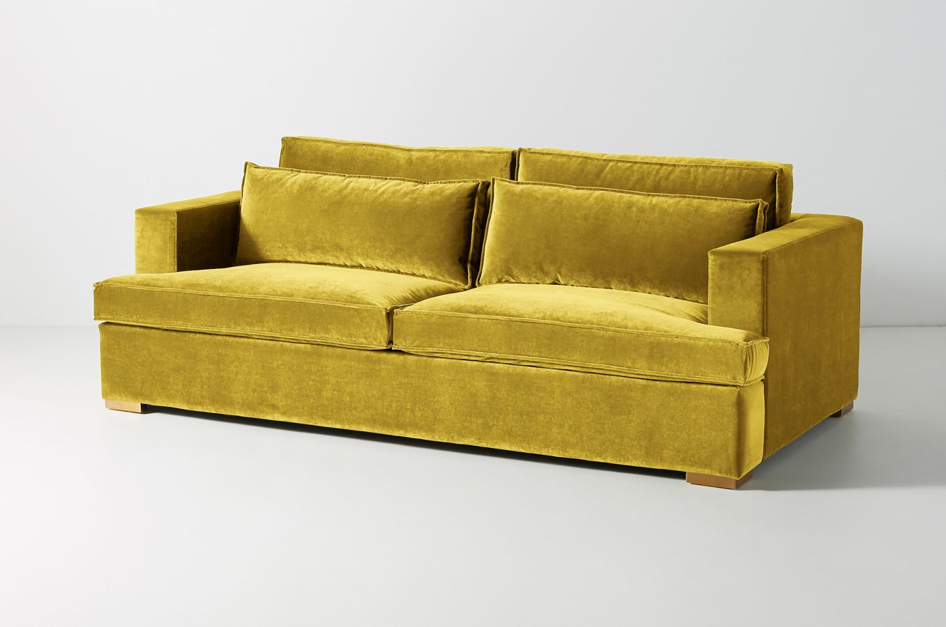 Sillón de dos cuerpos color amarillo