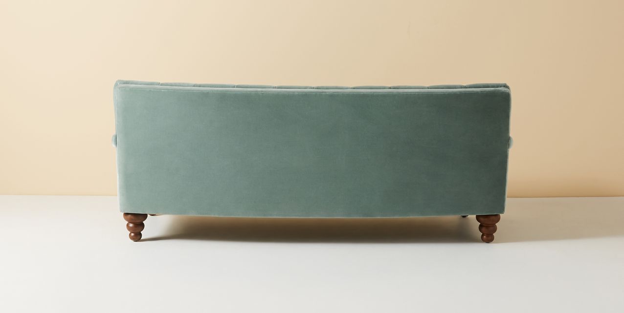 Sillón de dos cuerpos color celeste