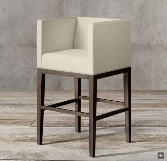 butaca banqueta color crema