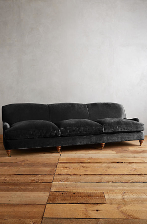Sillón de tres cuerpos estilo vintage color negro