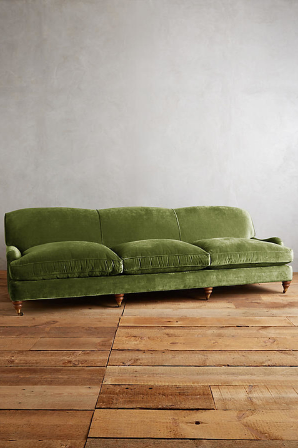 Sillón de tres cuerpos estilo vintage color verde