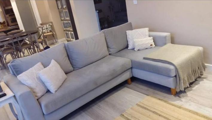 Sillón esquinero moderno color gris