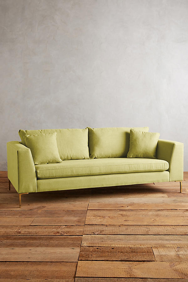 Sillón dos cuerpos moderno color verde manzana