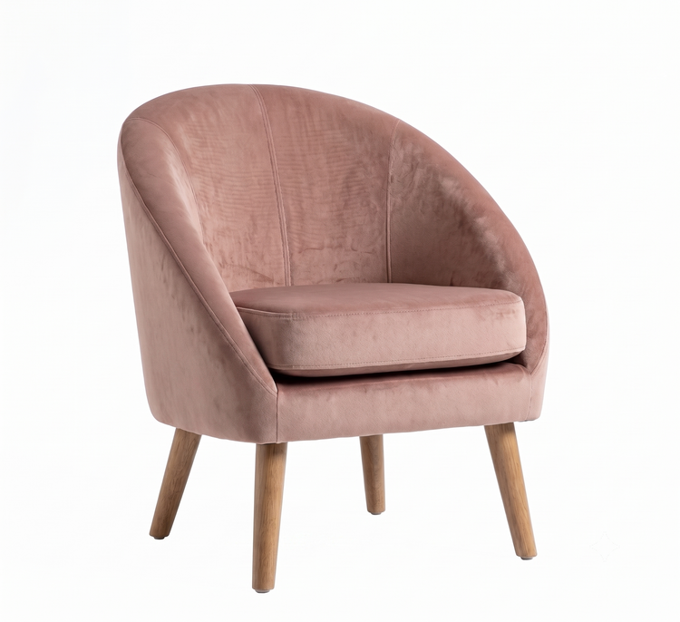 Sillón Mila de un cuerpo tapizado en azul, sillones individuales a medida — Tienda de Banquitos, Buenos Aires