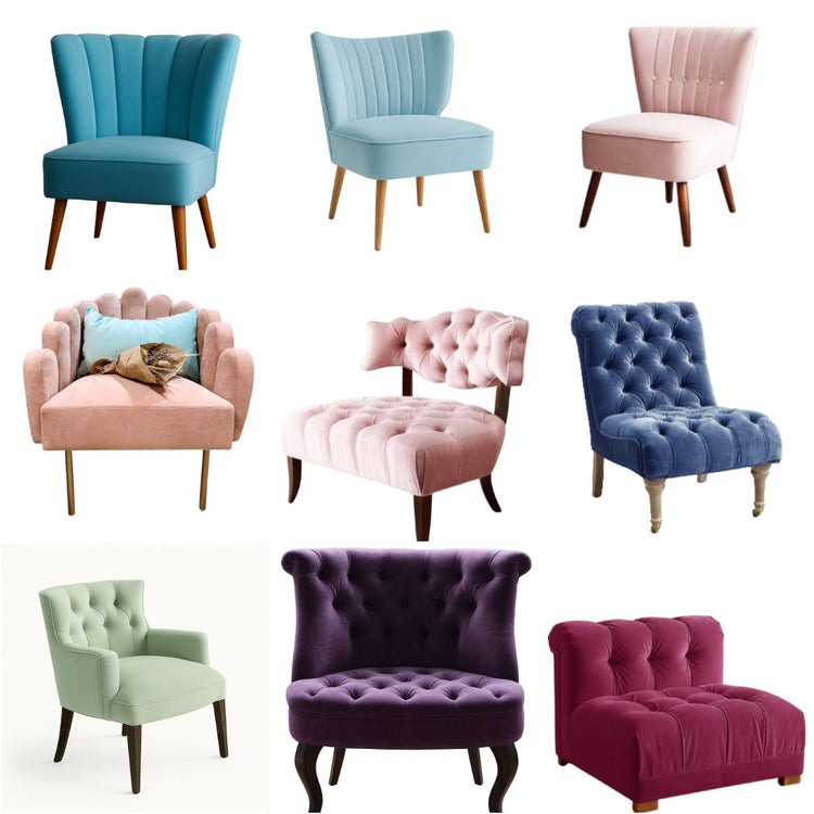 Colección de Sillones Materos de Tienda de Banquitos: 9 modelos de butacas tapizadas a medida en distintos colores y tapizados