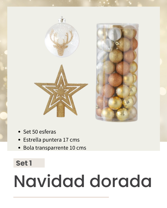 COLECCIÓN CYBERMONDAY - Combo 1 - Navidad Dorada | 6 cuotas sin interés