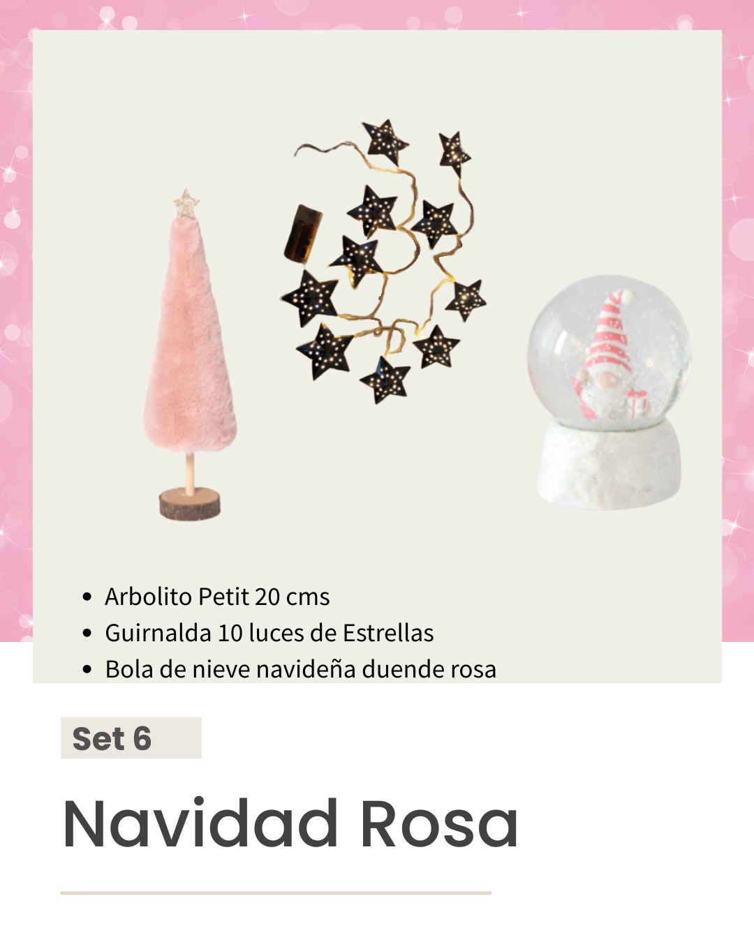 COLECCIÓN CYBERMONDAY - COMBO 6 - Navidad Rosa - 6 cuotas sin interés
