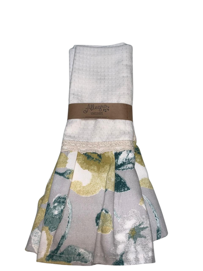 Pack de Repasadores Decorativos x2 - Diseño Floral Vintage y Textura Premium