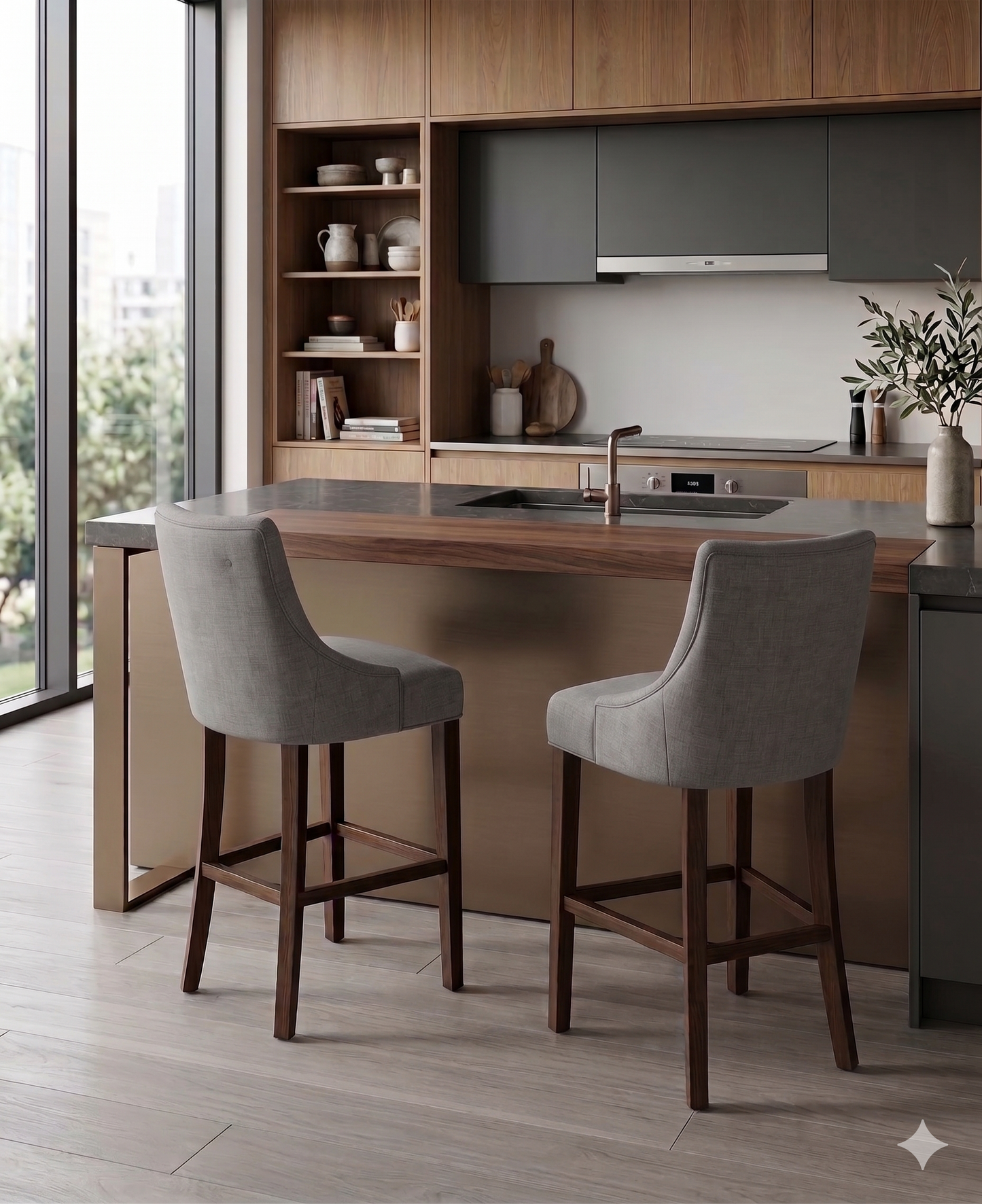 Banquetas altas para barra y cocina de diseño moderno, cómodas y funcionales para espacios contemporáneos.