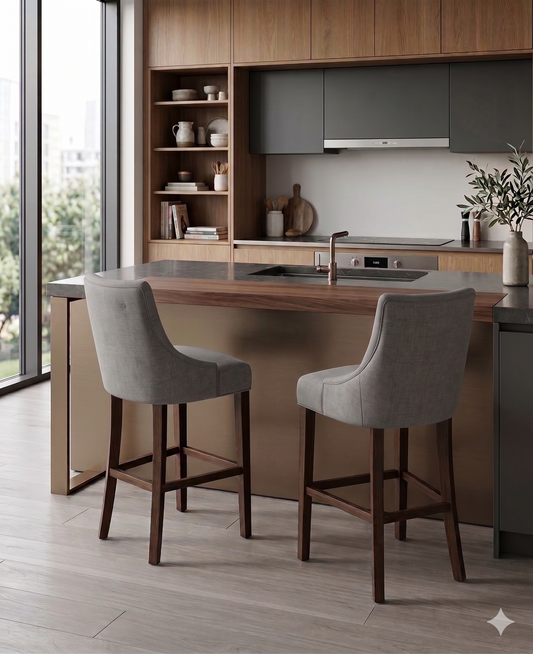 Banquetas altas para barra y cocina de diseño moderno, cómodas y funcionales para espacios contemporáneos.