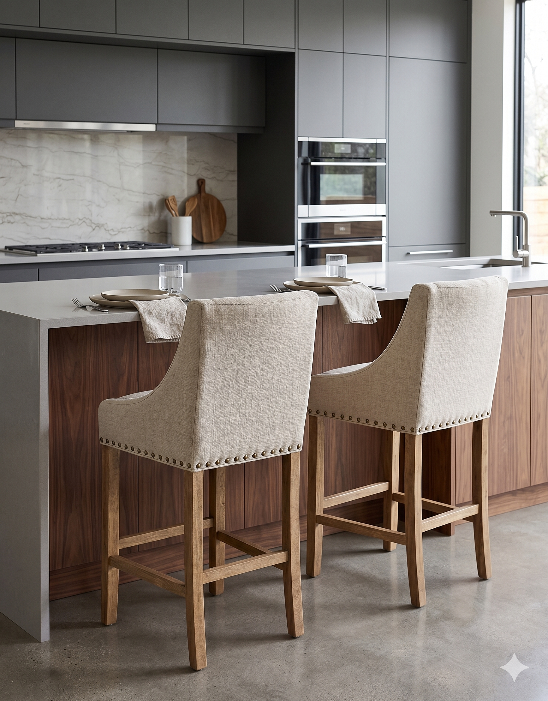 Banqueta Alta Litio render – Estilo escandinavo para cocina | Tienda de Banquitos