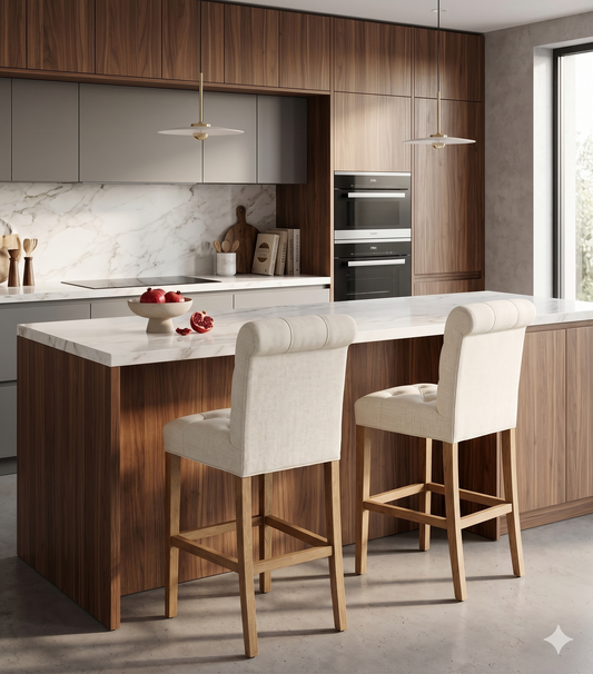 Banquetas altas para barra y cocina de diseño moderno, cómodas y funcionales para espacios contemporáneos.