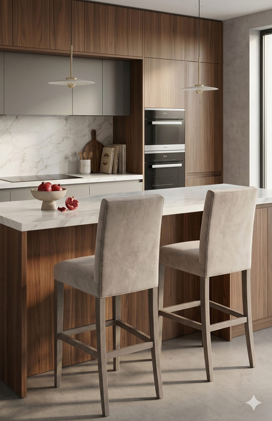 Banquetas altas para barra y cocina de diseño moderno, cómodas y funcionales para espacios contemporáneos.