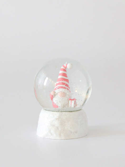 Bola de nieve navideña Duende rosa - 3 cuotas sin interés