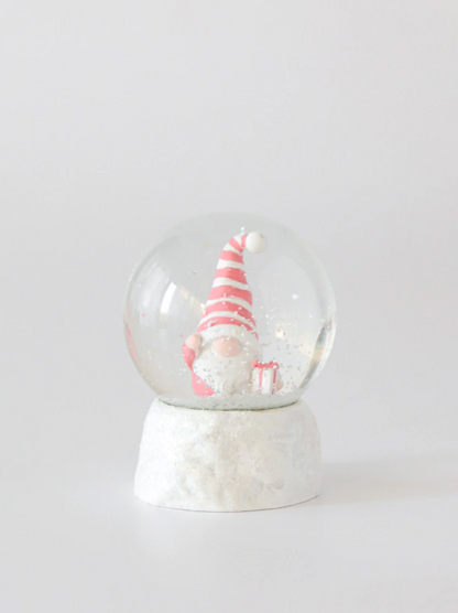 Bola de nieve navideña Duende rosa - 3 cuotas sin interés