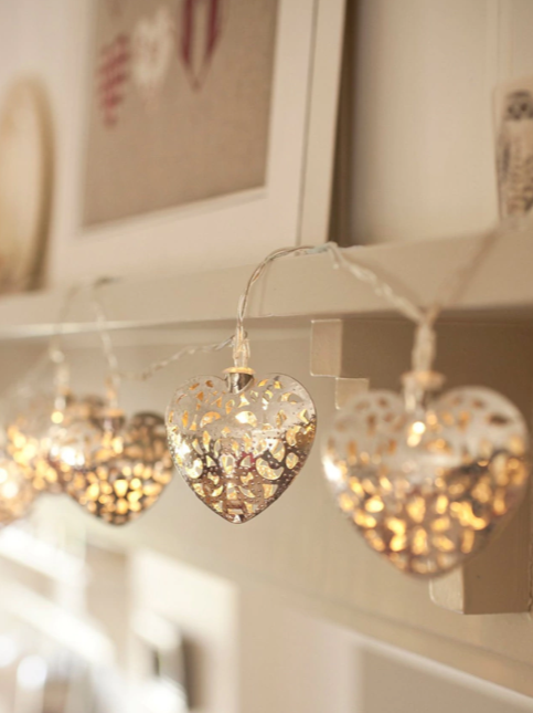 Guirnalda 10 Luces Corazones - 3 cuotas sin interés