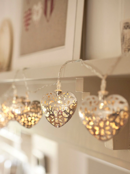 Guirnalda 10 Luces Corazones - 3 cuotas sin interés